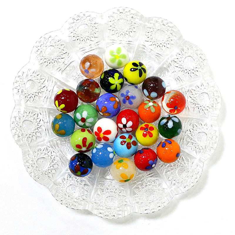 Bonsai Garden Europe - 6pcs 16mm Colorful Rare Glass Marbles