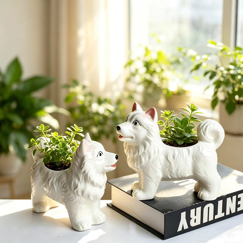 Bonsai Garden Europe - Creative Ceramic Puppy Flower Pot Ornaments