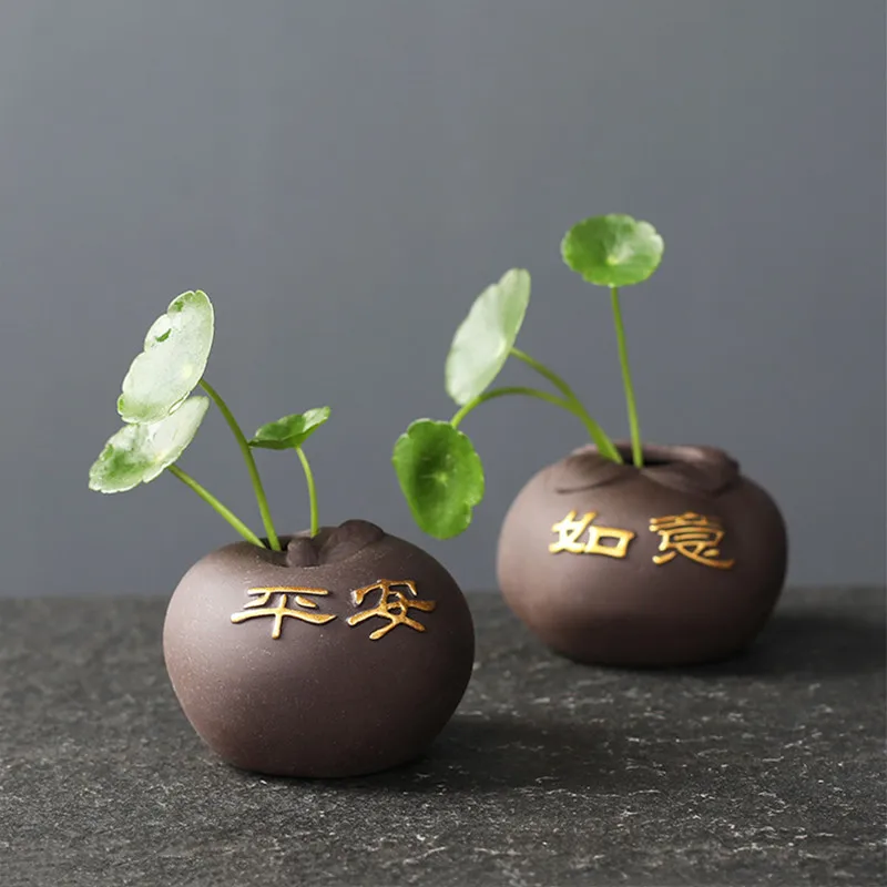 Sáng Tạo Tím Đất Sét Trà Thú C - đánh giá và giá Bonsai Garden Pot