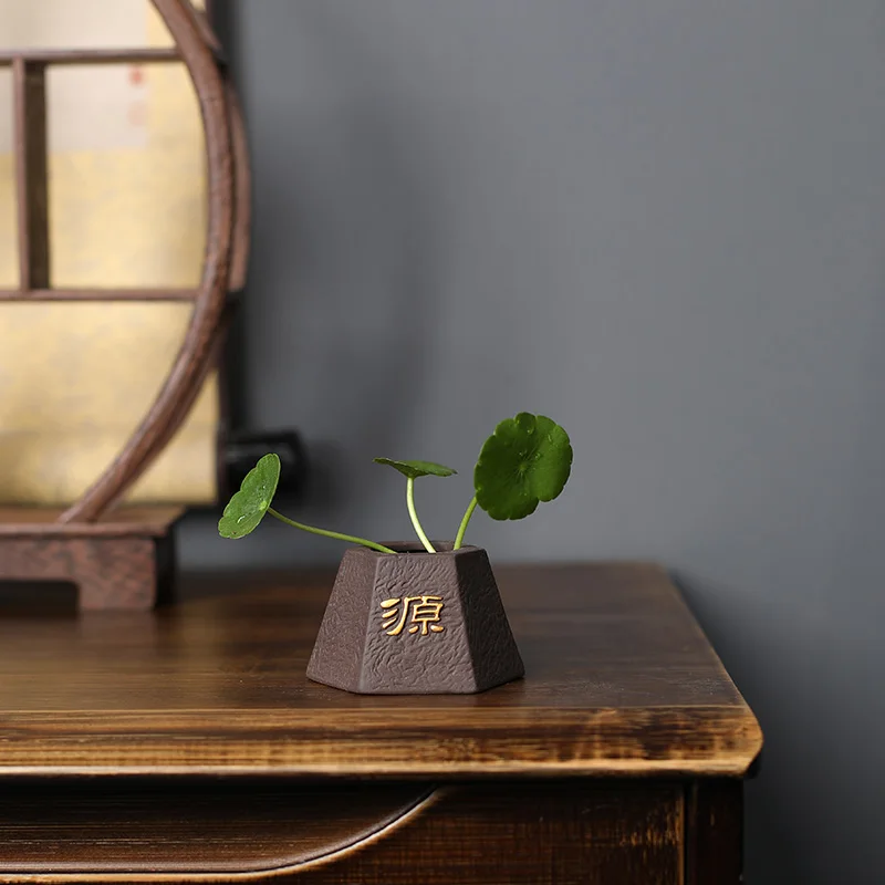 Sáng Tạo Tím Đất Sét Trà Thú C - đánh giá và giá Bonsai Garden Pot