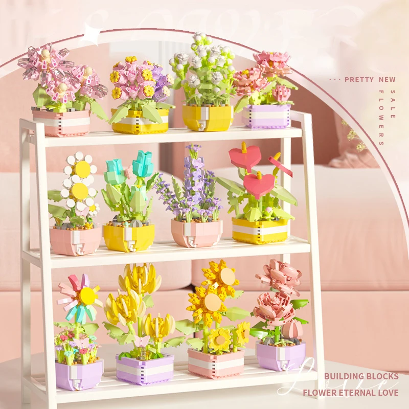 Flower Succulents Building Blo - đánh giá và giá Bonsai Garden Pot