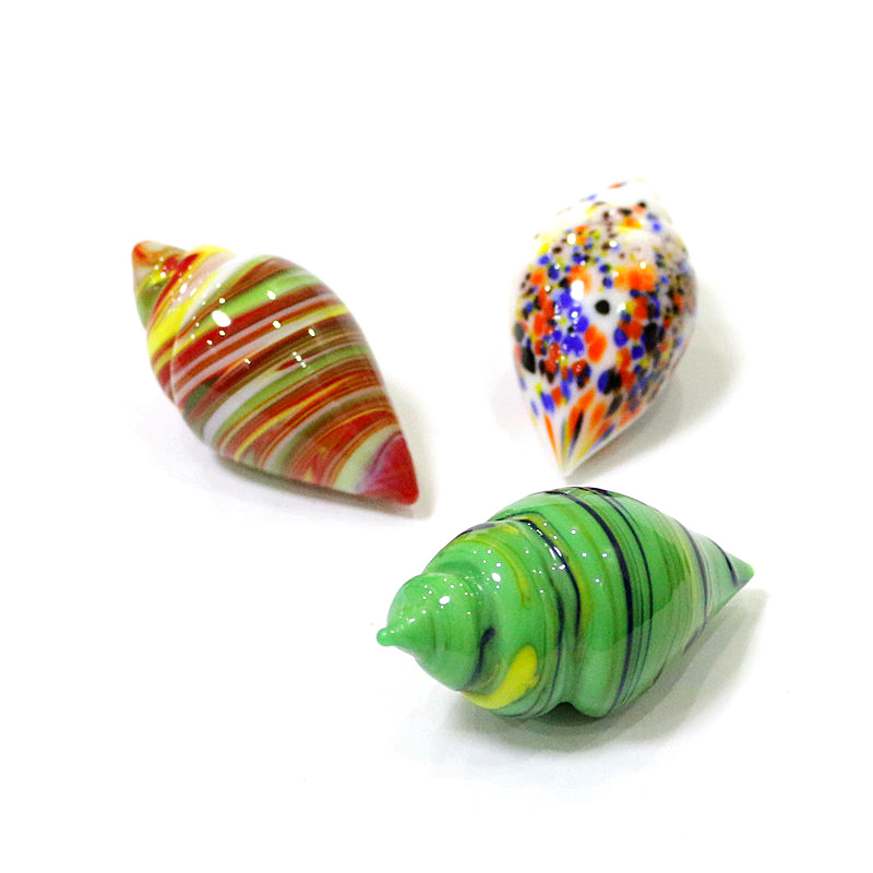 Cute Mini Glass Shell Conch Or - đánh giá và giá Bonsai Garden Europe