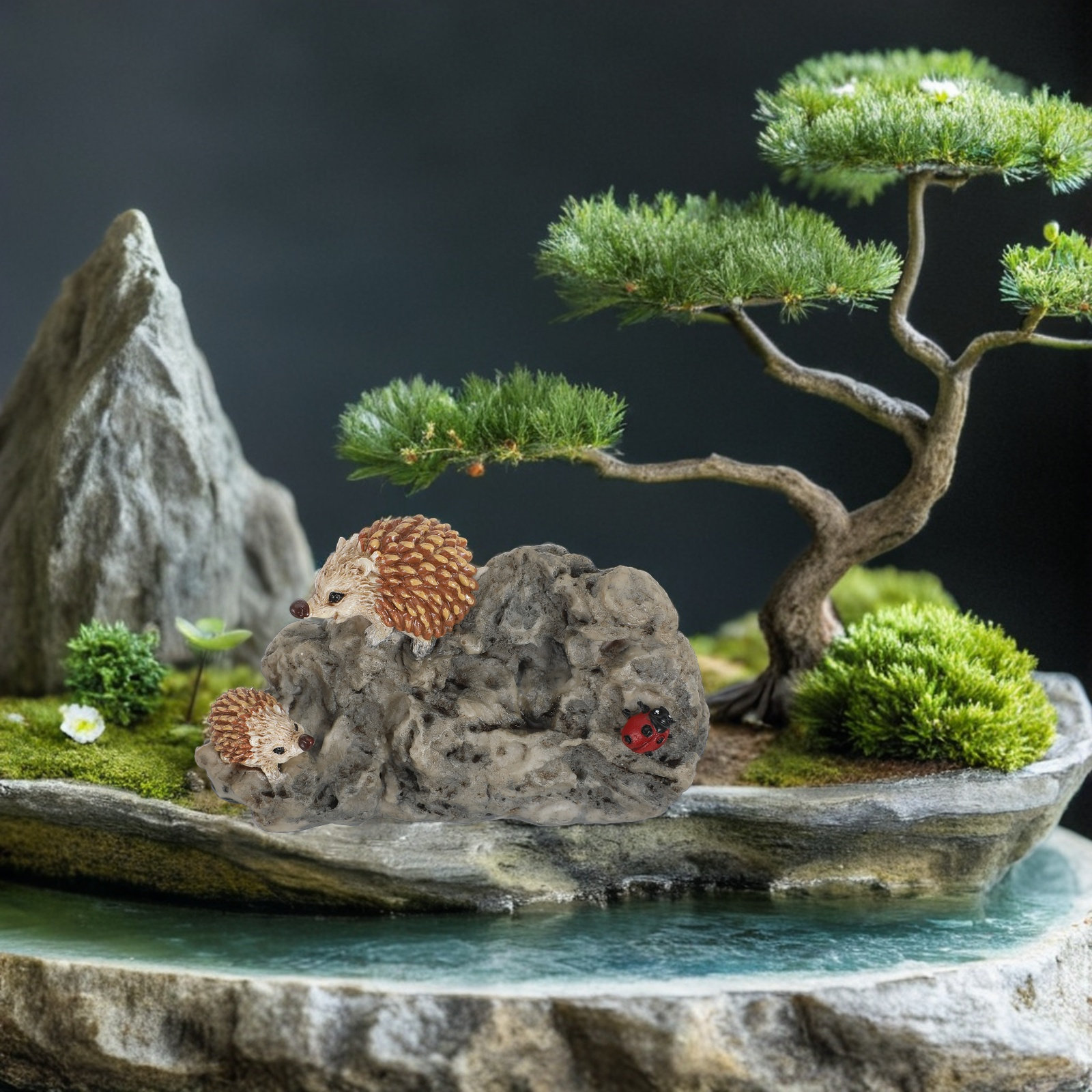 Mini Hedgehog Garden Statue Re - đánh giá và giá Bonsai Garden Pot