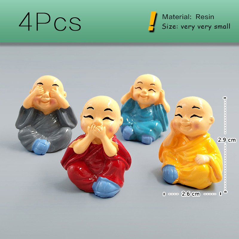 4pcs Chinese Kongfu Monk Minia - đánh giá và giá Bonsai Garden Japan