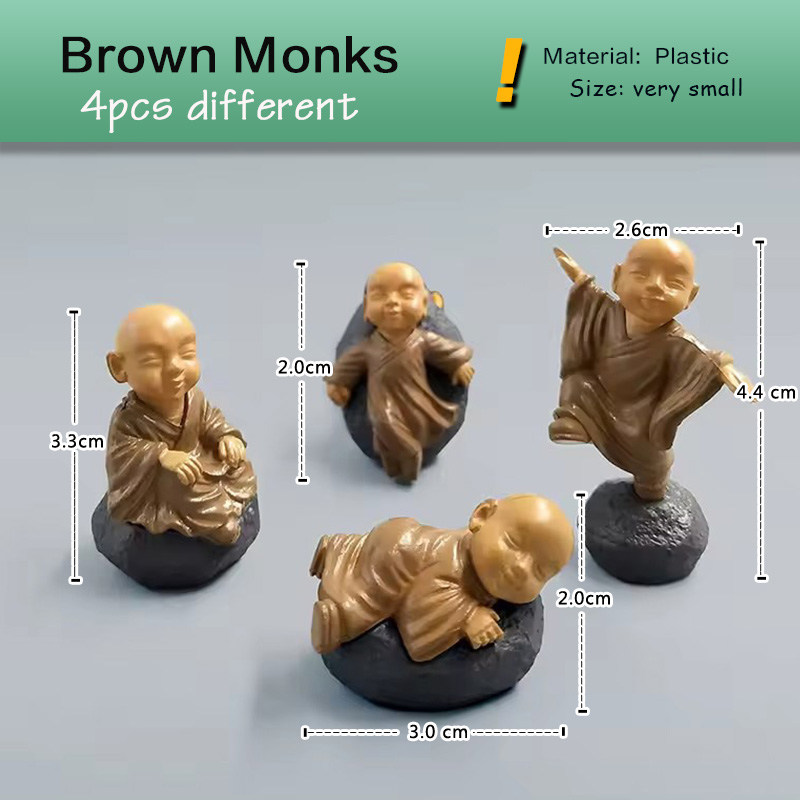 4pcs Chinese Kongfu Monk Minia - đánh giá và giá Bonsai Garden Japan