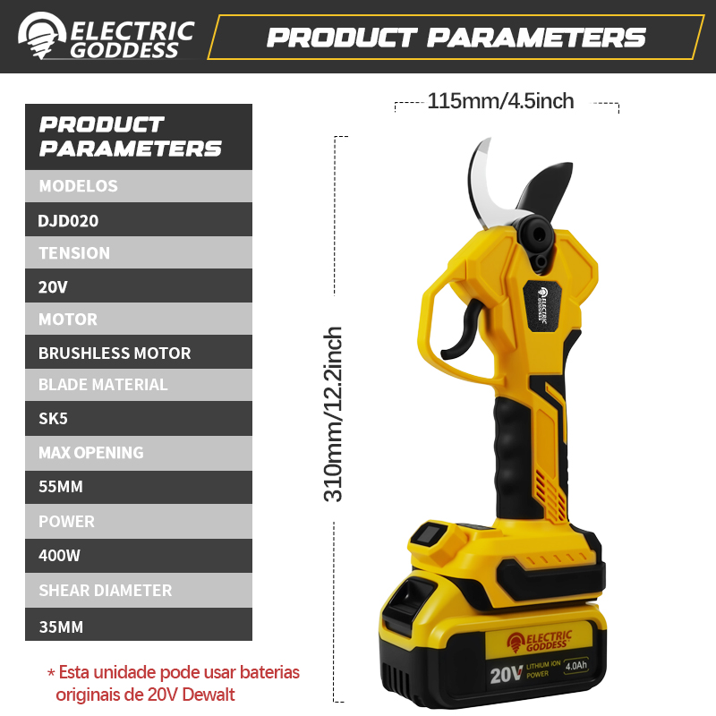 Brushless 55mm Electric Prunin - đánh giá và giá Bonsai Gardening