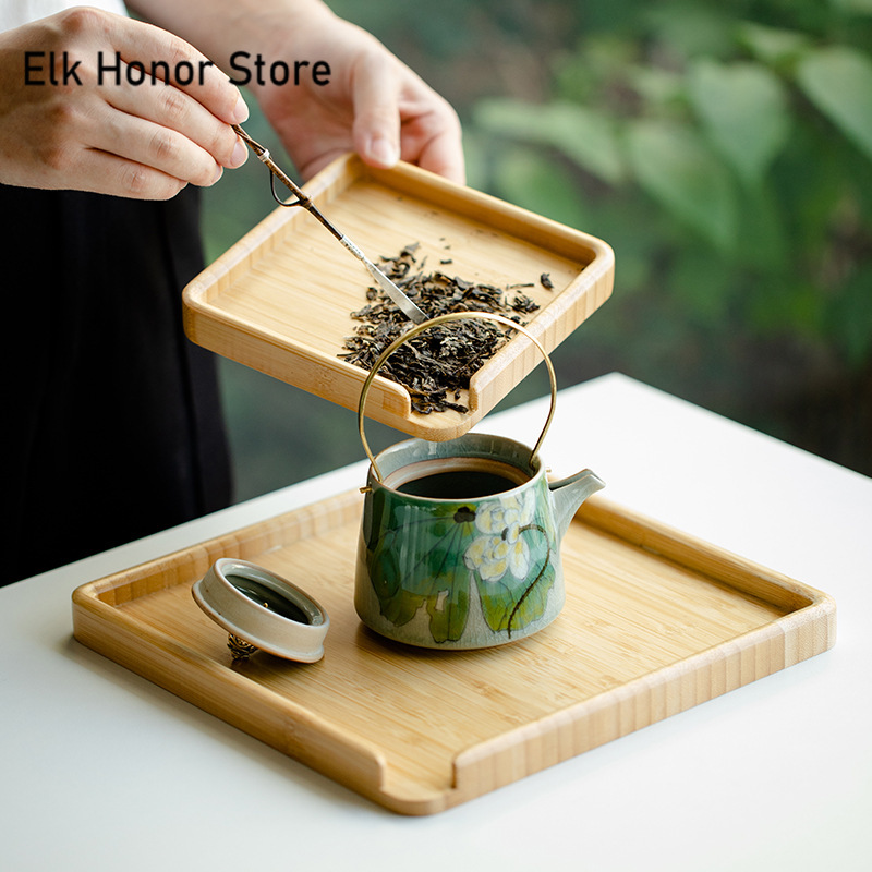 Chinese Bamboo Food Tray Puer  - đánh giá và giá Bonsai Garden Pot