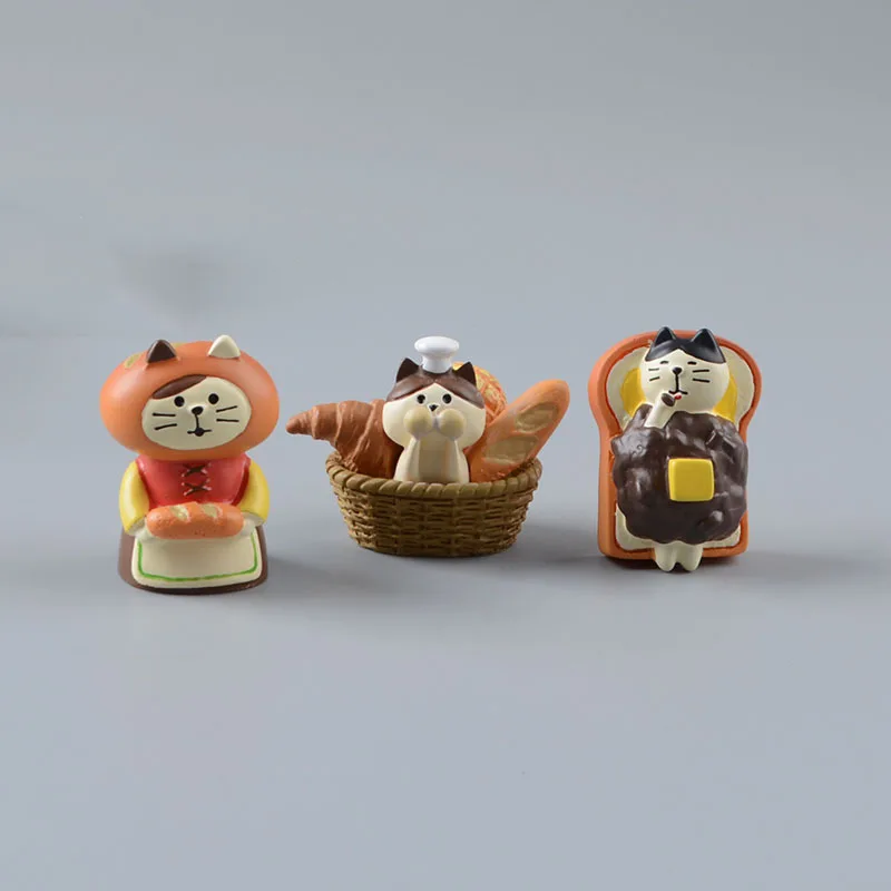 Zakka Style Cartoon Cat Bread  - đánh giá và giá Bonsai Garden Japan