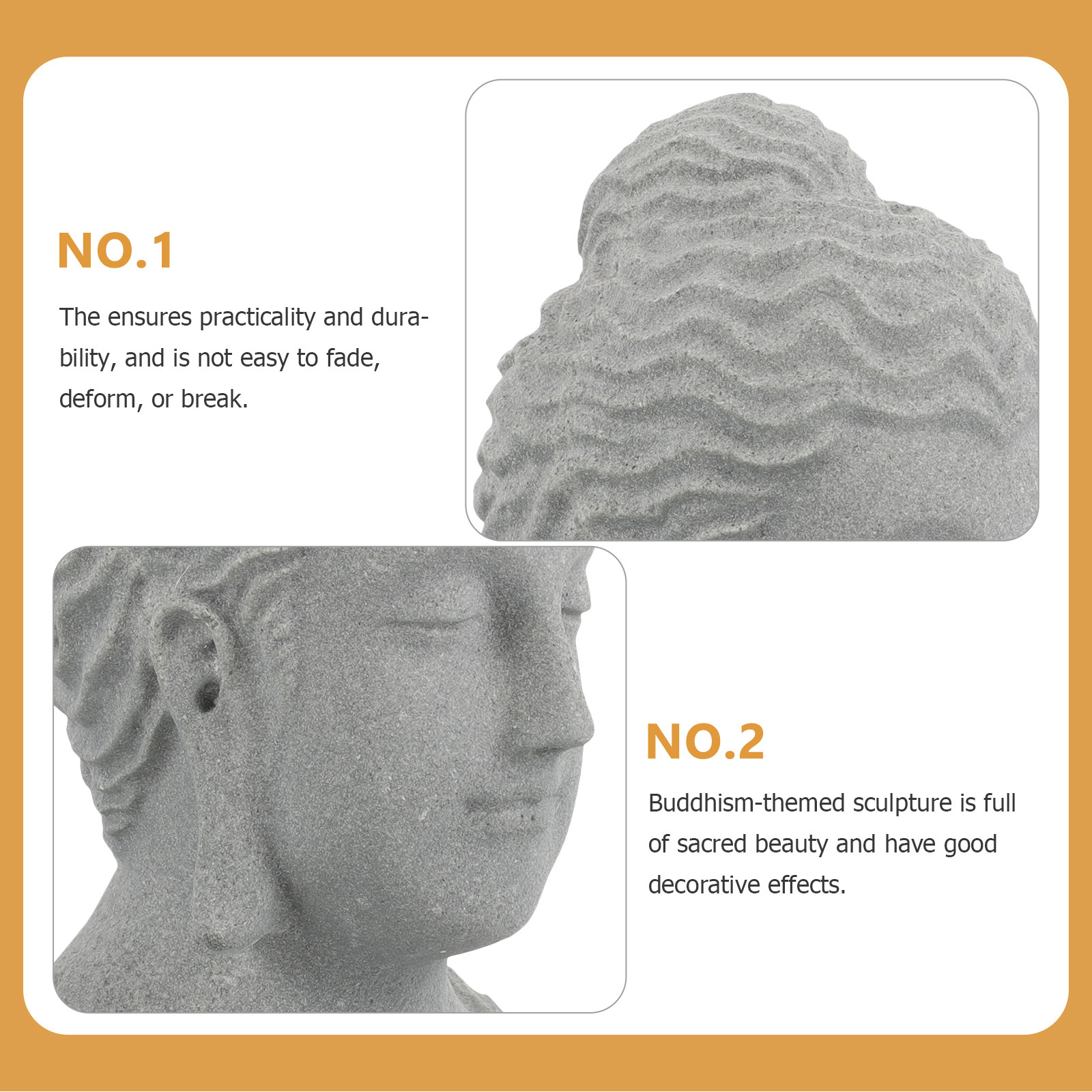 Meditating Buddha Head Statue  - đánh giá và giá Bonsai Gardening