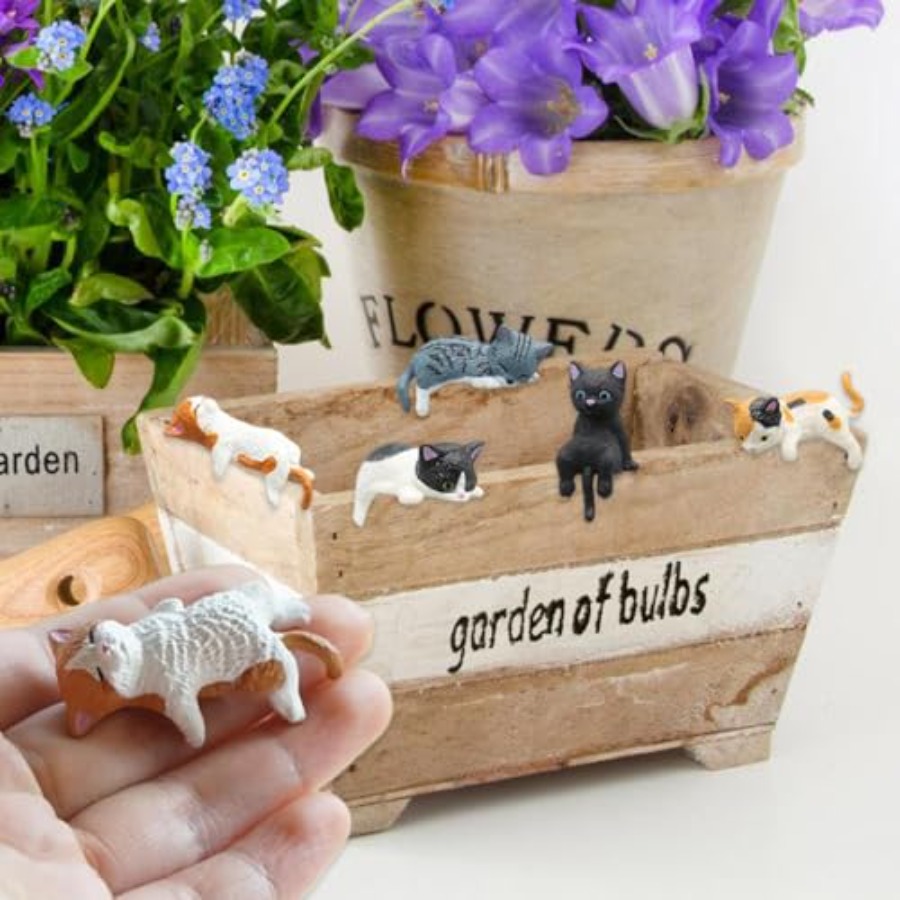 Miniature Cute Cat Figurines,  - đánh giá và giá Bonsai Garden Japan