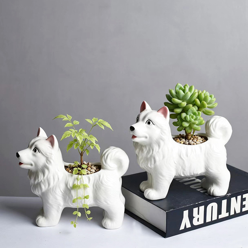 Creative Ceramic Puppy Flower  - đánh giá và giá Bonsai Garden Europe