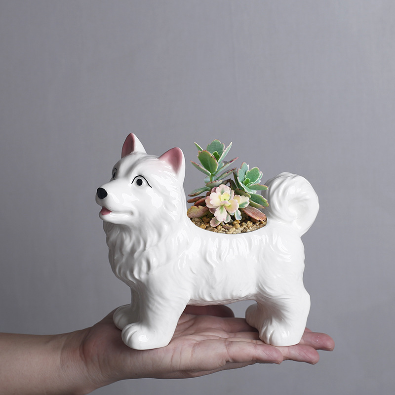 Creative Ceramic Puppy Flower  - đánh giá và giá Bonsai Garden Europe