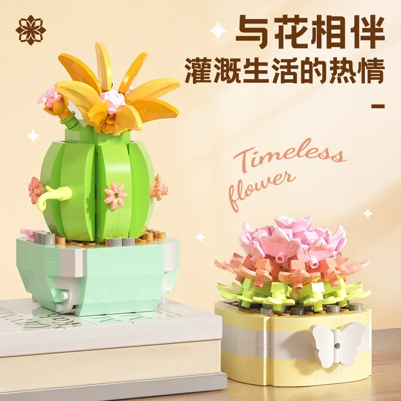 Flower Succulents Building Blo - đánh giá và giá Bonsai Garden Pot