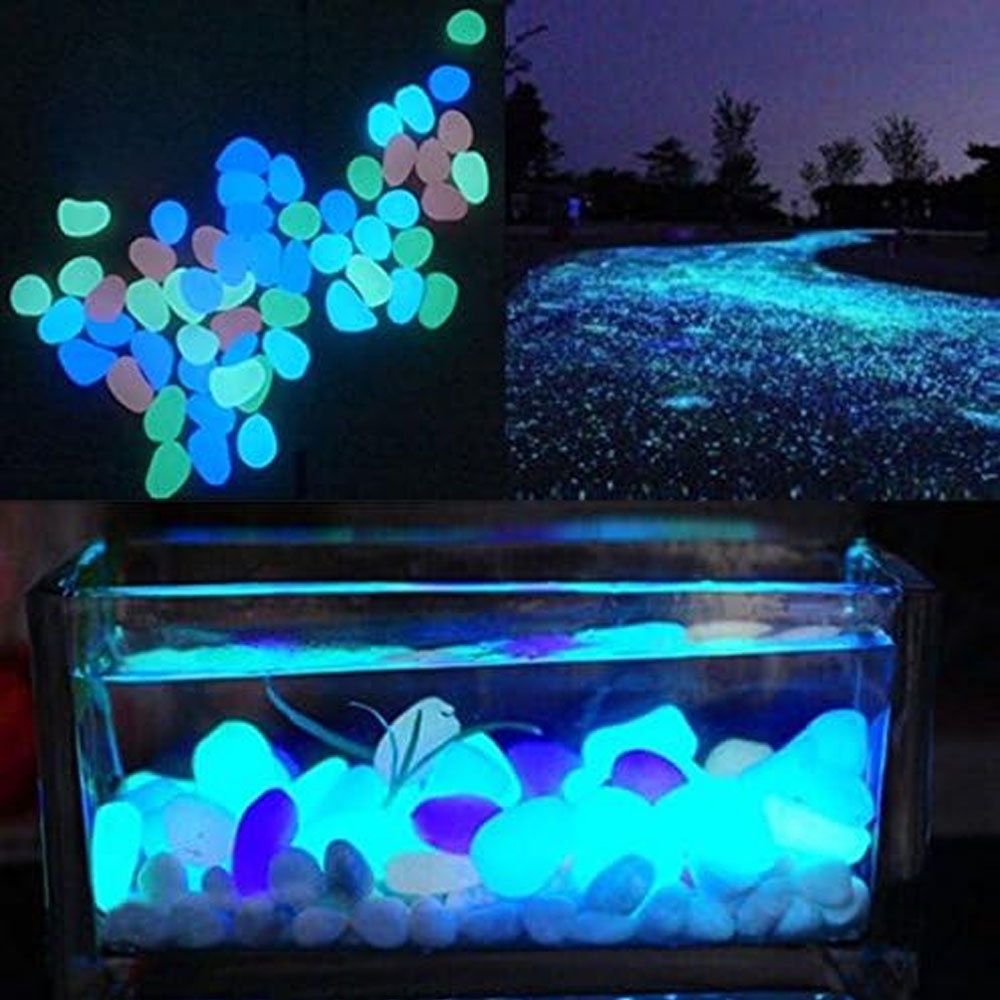 Fish Tank Rocks Glow Blue Pebb - đánh giá và giá Bonsai Garden Pot