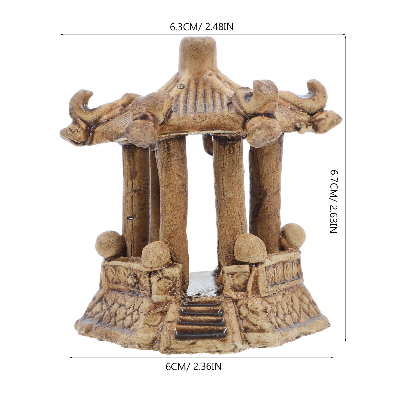 Miniature Ceramic Pagoda Hexag - đánh giá và giá Bonsai Gardening