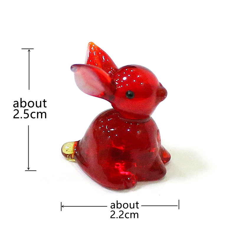 2pcs Mini Glass Bunny Figurine - đánh giá và giá Bonsai Garden Japan