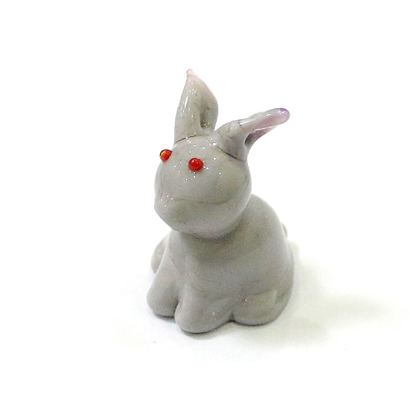 2pcs Mini Glass Bunny Figurine - đánh giá và giá Bonsai Garden Japan