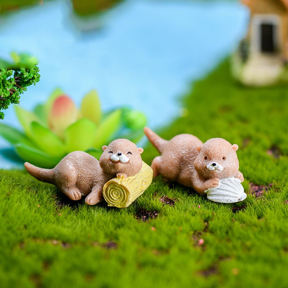 Otters Figurine Mini Home Deco - đánh giá và giá Bonsai Garden Europe