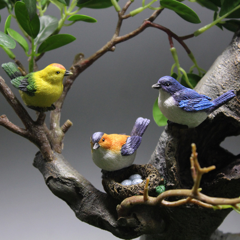 B*4pcs Mini Bird Figure Model  - đánh giá và giá Bonsai Garden Europe