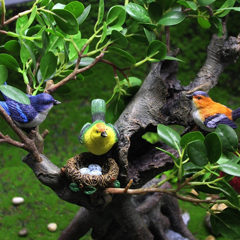 B*4pcs Mini Bird Figure Model  - đánh giá và giá Bonsai Garden Europe