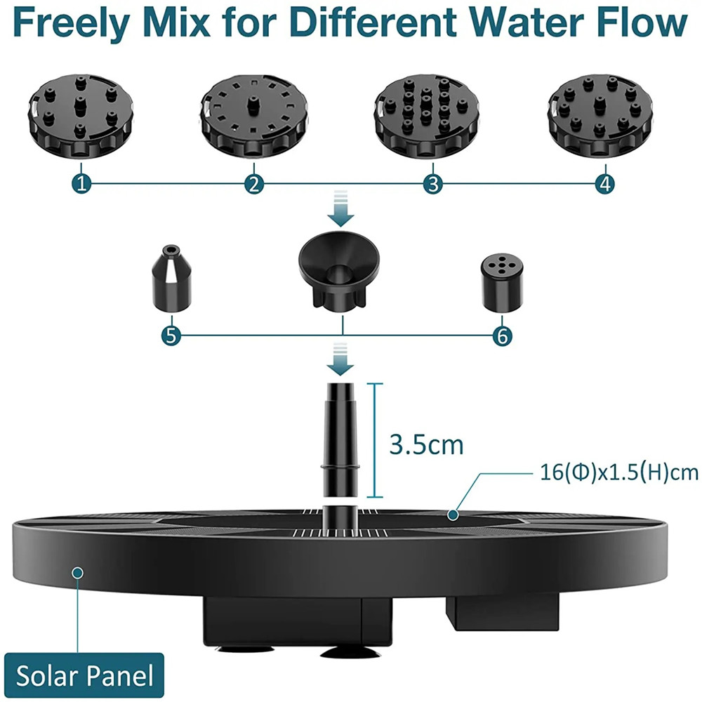 13cm Floating Solar Panel Sola - đánh giá và giá Bonsai Garden Fountain