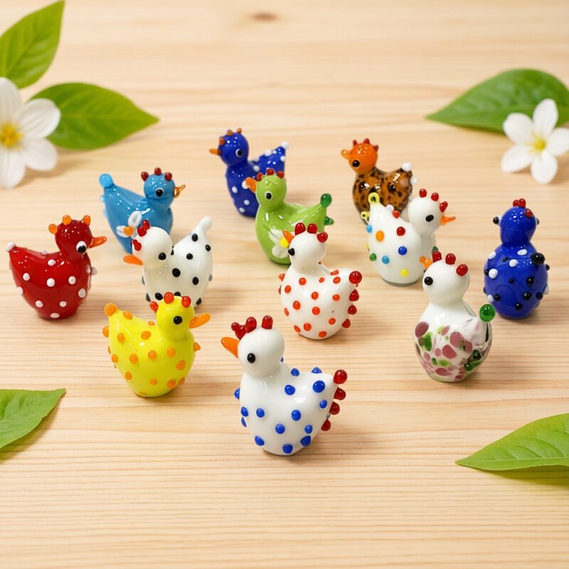 2PCS Handmade Cute Glass Chick - đánh giá và giá Bonsai Garden Japan