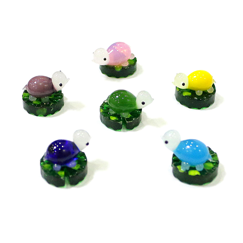 2pcs Colorful Mini Turtle Stat - đánh giá và giá Bonsai Garden Japan