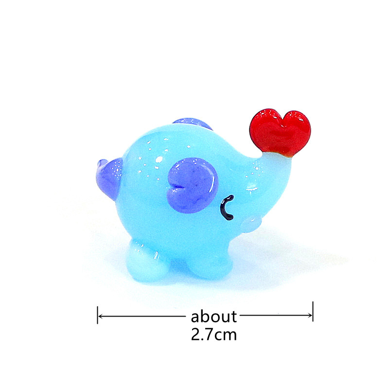 Cute Mini Glass Elephant Figur - đánh giá và giá Bonsai Garden Japan